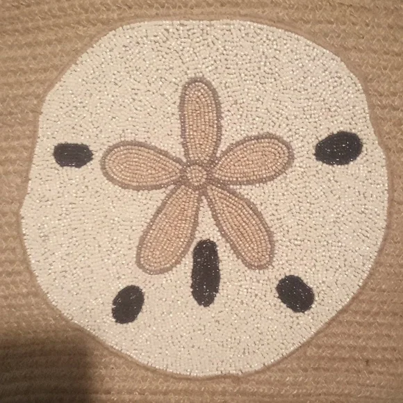 America & Beyond Large Embellished Beach Tote/ - Picture 2 of 8